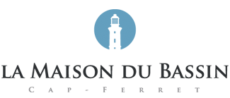 Logo hotel la maison du bassin on the Bay of Arcachon in Cap Ferret